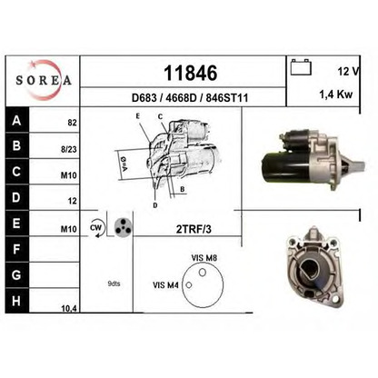 Foto Motor de arranque EAI 11846