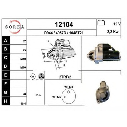 Foto Motor de arranque EAI 12104