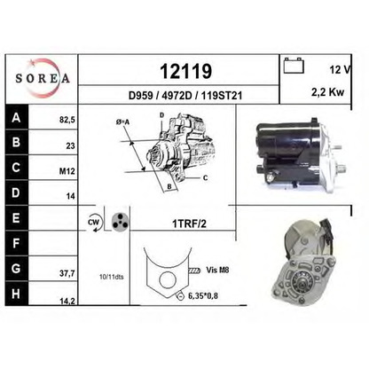 Foto Motor de arranque EAI 12119