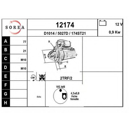 Foto Motor de arranque EAI 12174