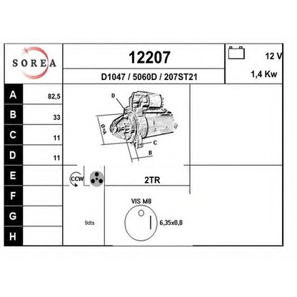 Foto Motorino d'avviamento EAI 12207