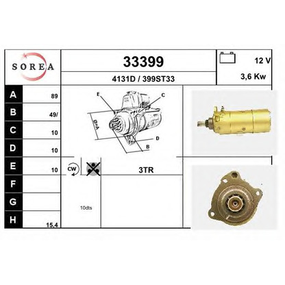 Foto Motor de arranque EAI 33399