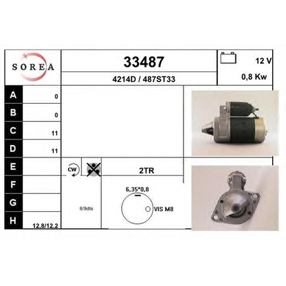 Foto Motor de arranque EAI 33487