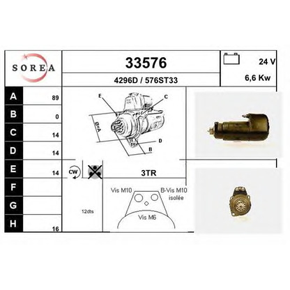 Foto Motor de arranque EAI 33576