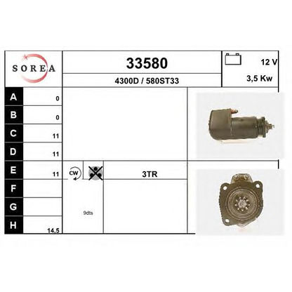 Zdjęcie Rozrusznik EAI 33580