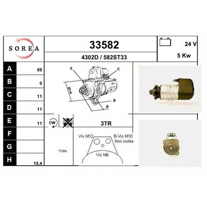 Foto Motor de arranque EAI 33582