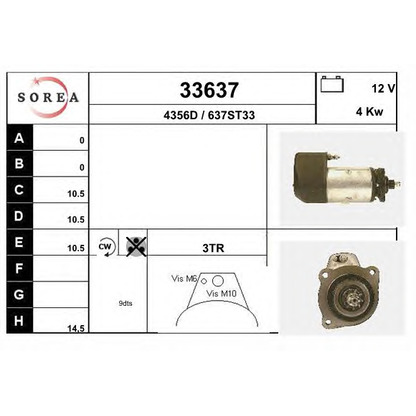 Foto Motor de arranque EAI 33637