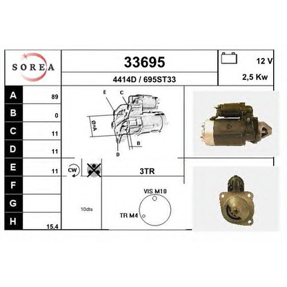 Foto Motor de arranque EAI 33695