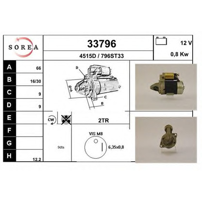 Foto Motor de arranque EAI 33796