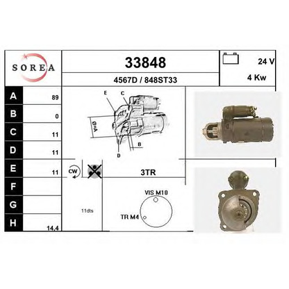 Foto Motor de arranque EAI 33848