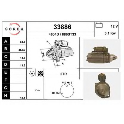 Foto Motor de arranque EAI 33886