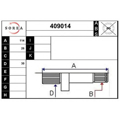 Photo Joint Kit, drive shaft EAI 409014