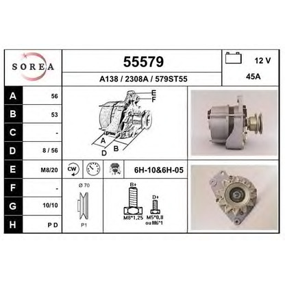 Zdjęcie Alternator EAI 55579