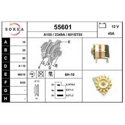 Zdjęcie Alternator EAI 55601