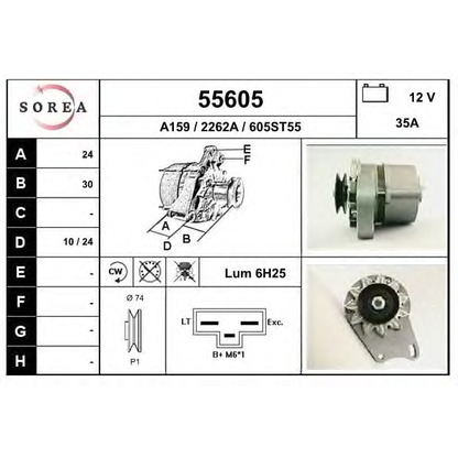 Zdjęcie Alternator EAI 55605