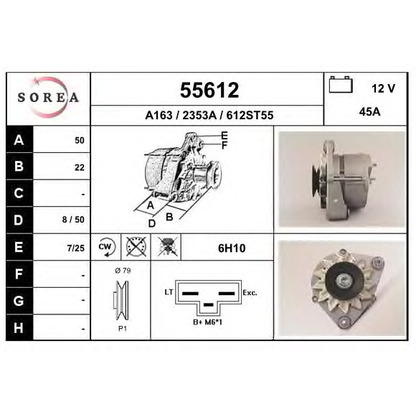 Zdjęcie Alternator EAI 55612