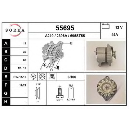 Foto Alternador EAI 55695