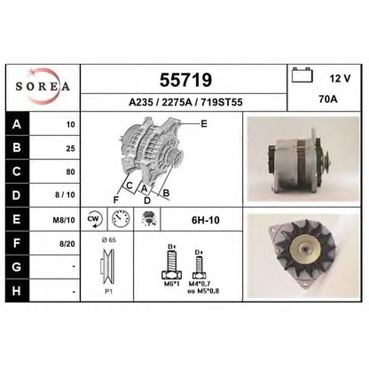 Zdjęcie Alternator EAI 55719