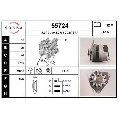 Photo Alternator EAI 55724