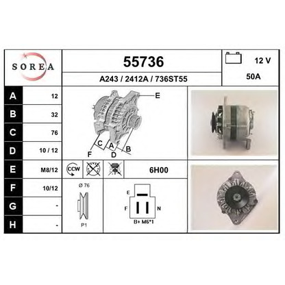 Photo Alternator EAI 55736