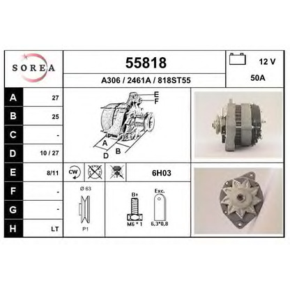 Zdjęcie Alternator EAI 55818