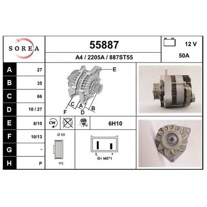 Zdjęcie Alternator EAI 55887