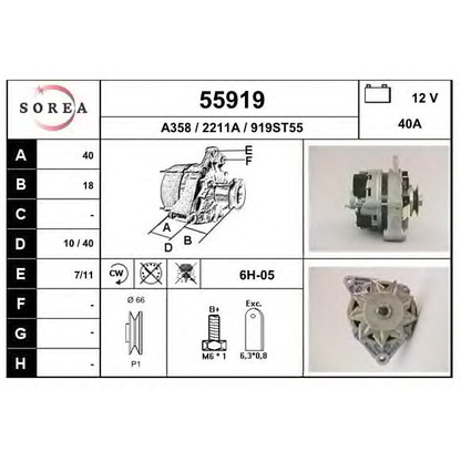 Foto Alternador EAI 55919