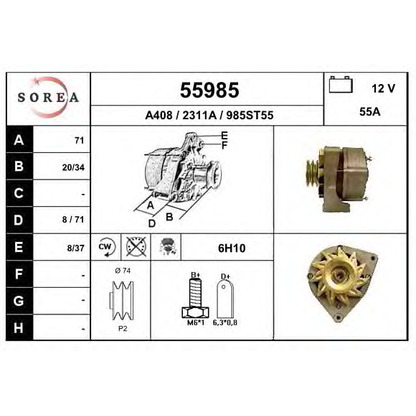 Photo Alternator EAI 55985