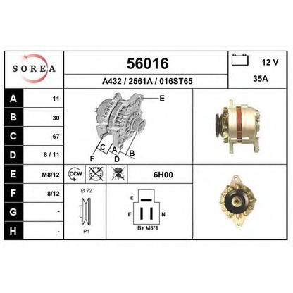 Foto Alternador EAI 56016