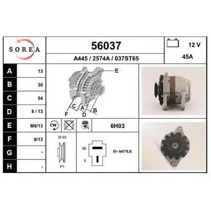 Foto Alternador EAI 56037