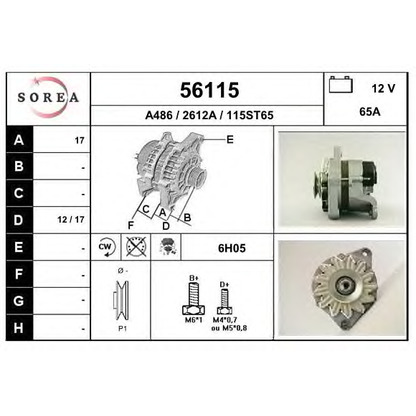 Zdjęcie Alternator EAI 56115