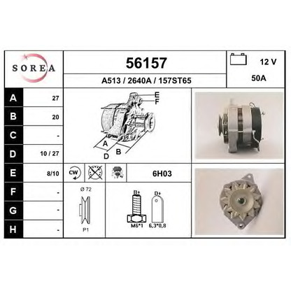 Foto Alternatore EAI 56157