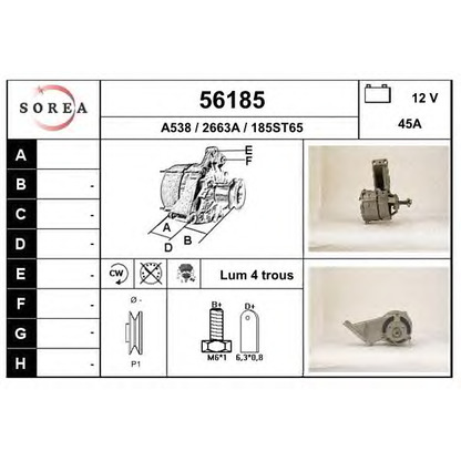 Foto Alternatore EAI 56185