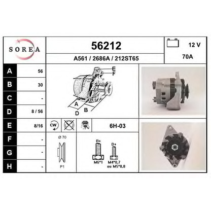 Zdjęcie Alternator EAI 56212