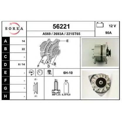 Zdjęcie Alternator EAI 56221