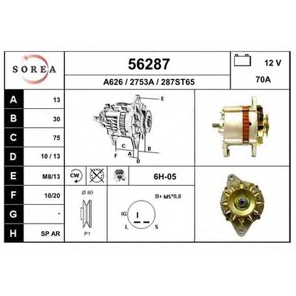 Foto Alternador EAI 56287