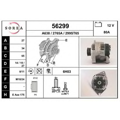 Foto Alternador EAI 56299