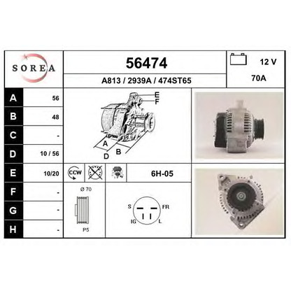 Zdjęcie Alternator EAI 56474