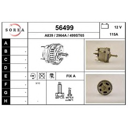 Zdjęcie Alternator EAI 56499