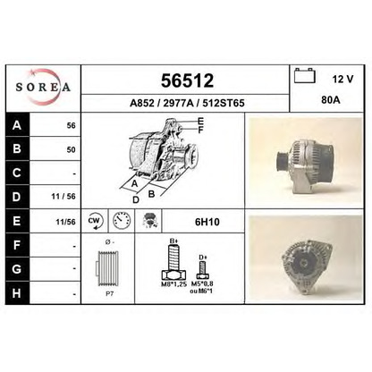 Foto Alternador EAI 56512