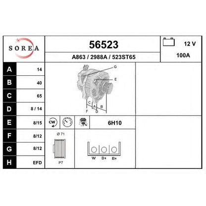 Foto Alternador EAI 56523