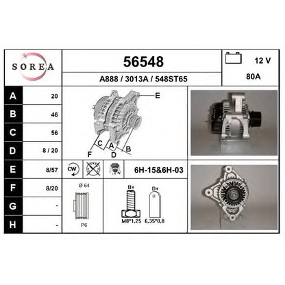 Zdjęcie Alternator EAI 56548