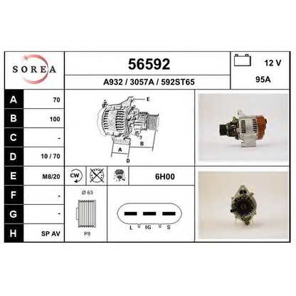 Zdjęcie Alternator EAI 56592