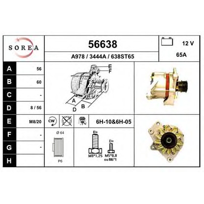 Zdjęcie Alternator EAI 56638