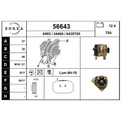 Photo Alternator EAI 56643