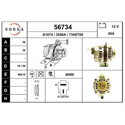 Foto Alternador EAI 56734