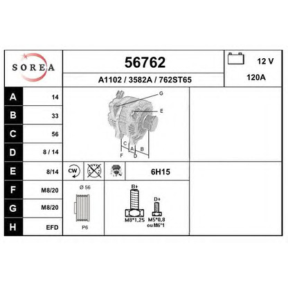 Photo Alternator EAI 56762