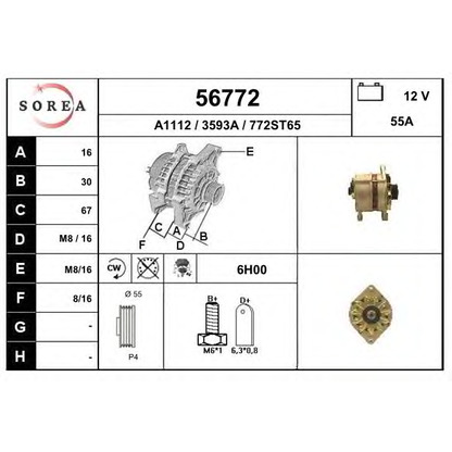 Zdjęcie Alternator EAI 56772