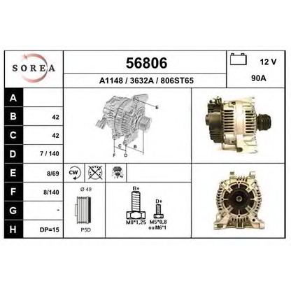 Zdjęcie Alternator EAI 56806