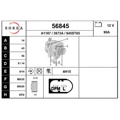 Photo Alternator EAI 56845